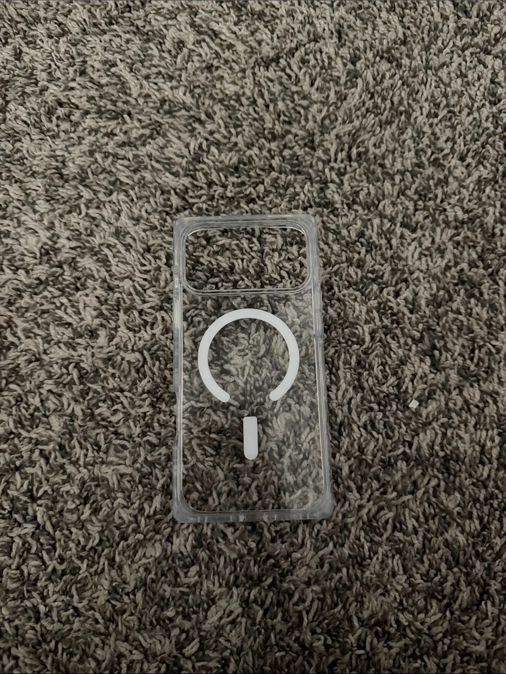 Clear MagSafe-Compatible Phone Case with White Ring
